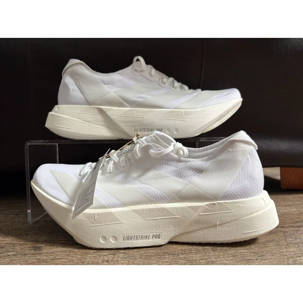 Adidas Adizero Adios Pro 4 Running Shoes White Zero Metallic Sz 10 JR6366